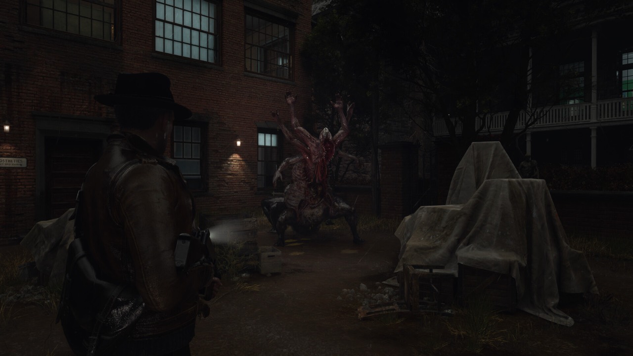 Akeley Hospital corridor in The Sinking City 2 where the prism stations are found